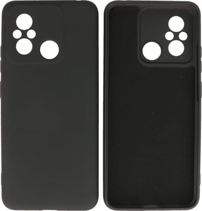 Xiaomi Redmi 12C Hoesje - 2.0mm Dikke Fashion Telefoonhoesje Backcover - Siliconen Hoesje - Zwart