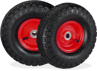 4x steekwagenwiel 4.1/3.5-4 - reservewiel - bolderkarwiel - stalen velg