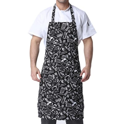 Verstelbaar Halflang Volwassen Schort Gestreept Restaurant Koks Schort Outdoor Kamperen BBQ Picknick Keuken Kookschort Met 2 Zakken