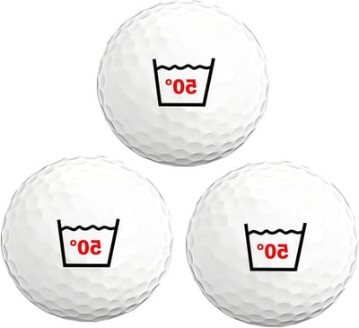 Golfballen Set - Golfcadeau Heren - Golfen en Cadeau - Met 50 Jaar Opdruk - 3 Stuks - Wit