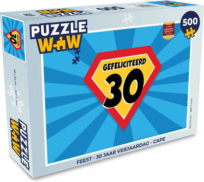 Puzzel Feest - 30 jaar verjaardag - Cape - Legpuzzel - Puzzel 500 stukjes