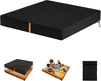 Zandbak Afdekzeil - Beschermhoes Zandbak - Buiten Spelen - Waterdicht Oxford Stof - 200 x 200 cm - Zwart