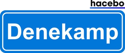 Hacebo - Plaatsnaam Sticker - 29x10 CM - Denekamp sticker - Verkeersborden sticker - grappige cadeaus - Denekamp
