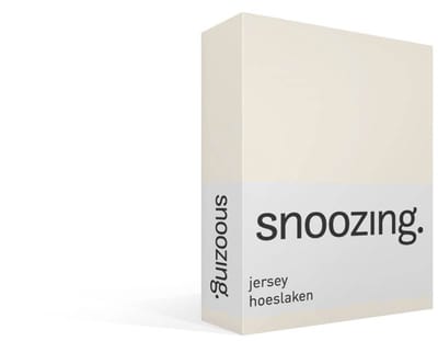 Snoozing Jersey - Hoeslaken - 100% gebreide katoen - 70x200 cm - Ivoor