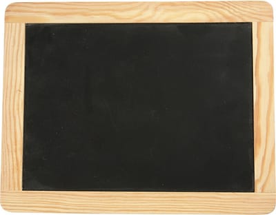 Krijtbord Met Houten Rand – Zwart Schoolbord – Decoratief Krijtbordje – 19x24 cm