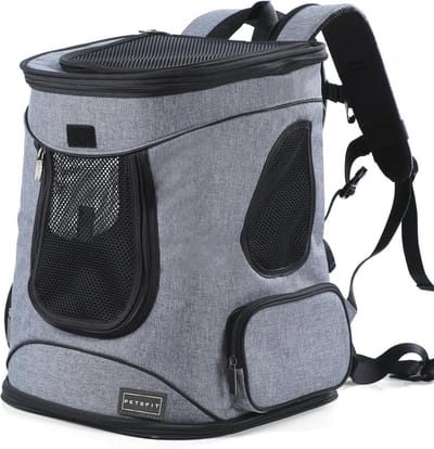 Draagbare kattenrugzak met ventilatie voor katten en kleine honden - Lichtgewicht en comfortabel