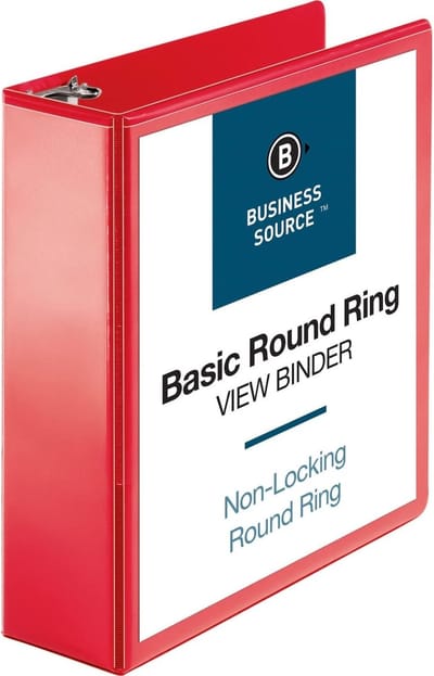 Ringband Mappen - Ordner Archief - Projecten Organiseren - Transparante Overlay - 3 Inch Capaciteit - Zwart