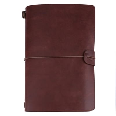 Dailygoods - Vintage PU Lederen Notebook Dagboek Dagboek 5 Kleuren Navulbaar Notitieblok met Riemgespsluiting voor Het Schrijven van Tekeningfoto's (4)