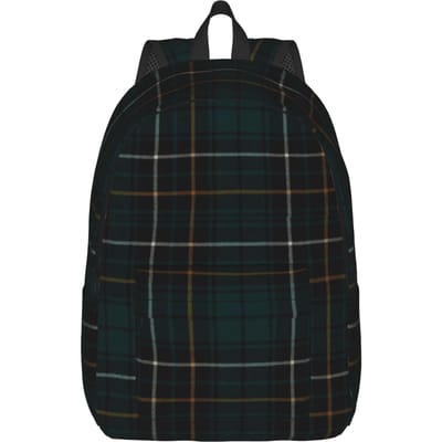 Retro Tartan Stof Coole Rugzak Duurzame Student Werk Halloween Pliad Dagrugzak voor Mannen Vrouwen Laptop Computer Canvas Tassen M
