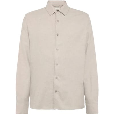 Flanellen overhemd met lange mouwen KnowledgeCotton Apparel Dune