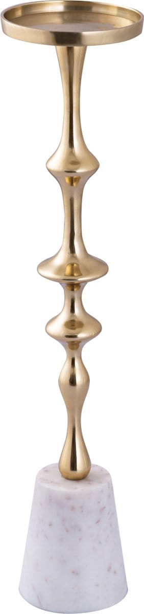 PTMD Kandelaar Cassady - 11x11x49 cm - Aluminium - Goud