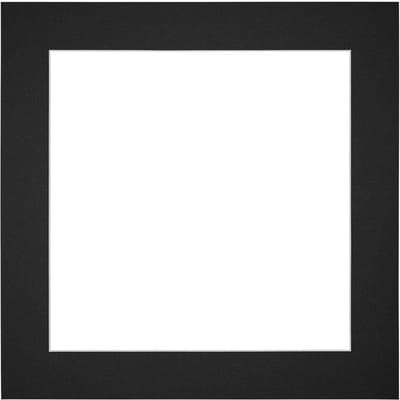 Passe-Partout Fotomaat 20x20 cm - Lijstmaat 30x30 cm - Zwart - Museumkarton - Fotolijst niet inbegrepen
