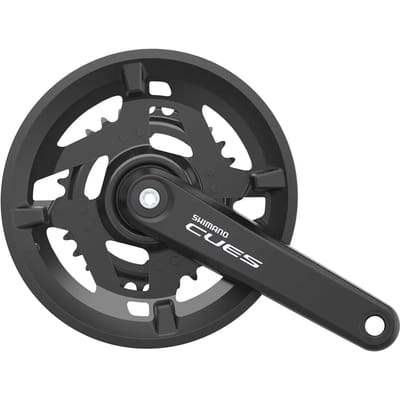 Shimano CUES FC-U4010-2 Crankstel 46/30T – 2x9/10-speed – 170 mm – Hollowtech II – Met Kettingbeschermer – Zwart