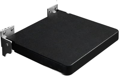 Wandgemonteerde Douchestoel - Opvouwbare Badstoel - Veilig Douchen - Schokabsorberend Demping - 33 x 42 cm - Zwart