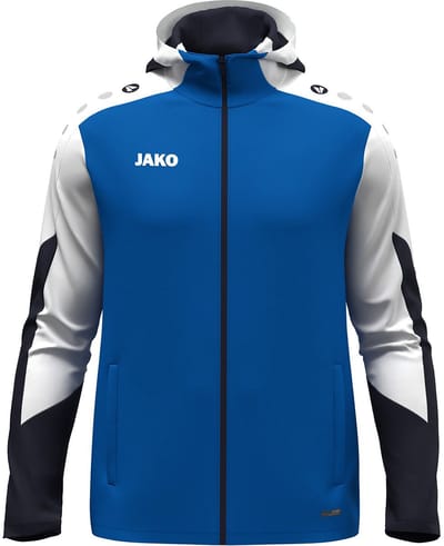 Jako Dynamic Jas Met Kap Heren - Royal / Wit / Marine | Maat: XL