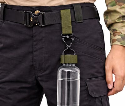 Flessenhanger I Draaibare Gesp I Nylon Gesp Outdoor I Camping Accessoire I Karabijnhaak Sleutelhanger I Groen
