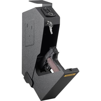 VEVOR brandwerende kluis met sleutel 7,3 x 19 x 35,5 cm, kluis met cijferslot 3,3 kg, pistoolkluis brand- en waterdicht met vingerafdrukscanner, meubelkluis met elektronisch slot en stalen constructie
