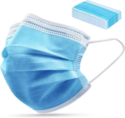 Gezichtsmasker 3 Laags - Neusmondkapje - Bescherming Dagelijks - Hoge Luchtdoorlatendheid - 10 Stuks - Blauw
