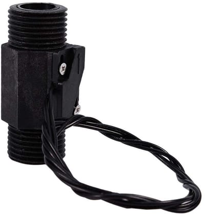 Waterdoorstromingsschakelaar voor verwarmingsapparaten, magnetisch, 1 x verticaal/horizontaal, AC 220 V, kunststof, waterdetectie, energie-efficiëntie, beveiliging