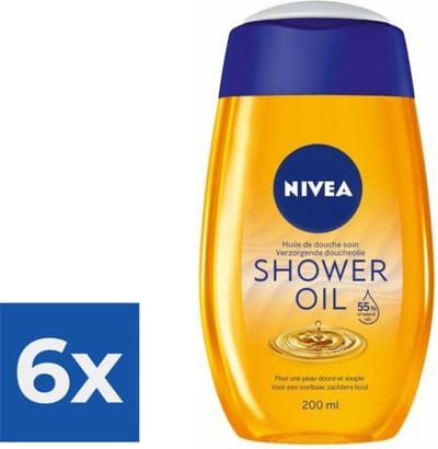 Nivea Natural Oil Verzorgende Doucholie 200ml - Voordeelverpakking 6 stuks