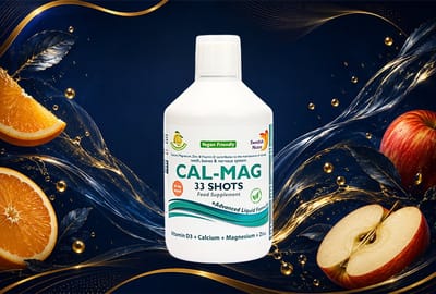 Calcium – Magnesium vloeibare vitaminen van Swedish Healthbrand bevat een unieke blend waar onder andere calcium en magnesium zorgen voor ondersteuning voor uw lichaam. Naast deze calcium en magnesium zitten er in deze complexe blend ook vitamine C,