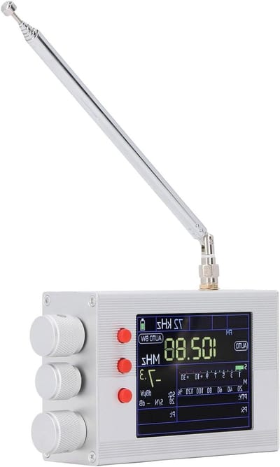Draagbare Radio Ontvanger - Kortegolf Radio - Luisterplezier Overal - Volledig Bandontwerp - 2 Inch Scherm - Zilver