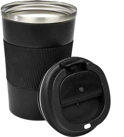 Benson Dubbelwandige reisbeker - RVS - Anti-lek - Siliconen grip - 380 ml