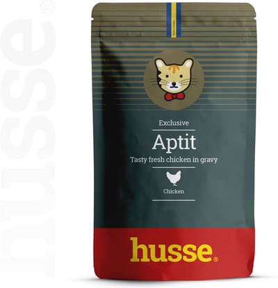 Husse Aptit Chicken - Kattenvoer Nat, Natvoer Kat, Kattenvoeding met Kip - 12 x 70g