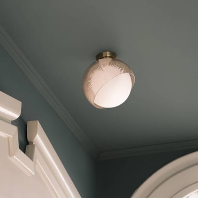 IDEAL LUX wandlamp Bloom, messingkleurig, Ø 17 cm, metaal