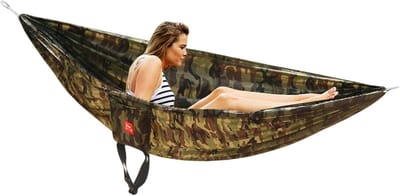 Dubbele Hangmat - Kampeerhangmat - Ontspannen Buiten - Inclusief Boomriemen - 270 x 140 cm - Blauw