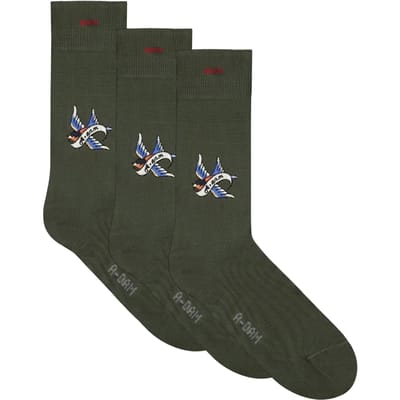 A-DAM  3-pack Casual Socks Adam Bird Maya Maat: 36-40 | Slipjes Outlet | Unisex | Groen