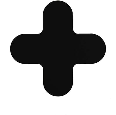 X-stuk - Zwart 290 x 290 mm Anti-slip-vloersticker