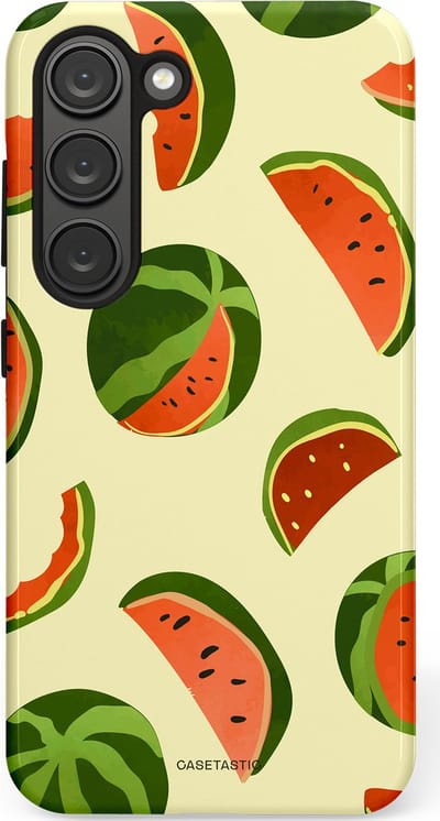 Casetastic Hoesje Geschikt voor Samsung S23 - Stijlvolle Beschermende Duo-layer Case - Watermeloen Festijn