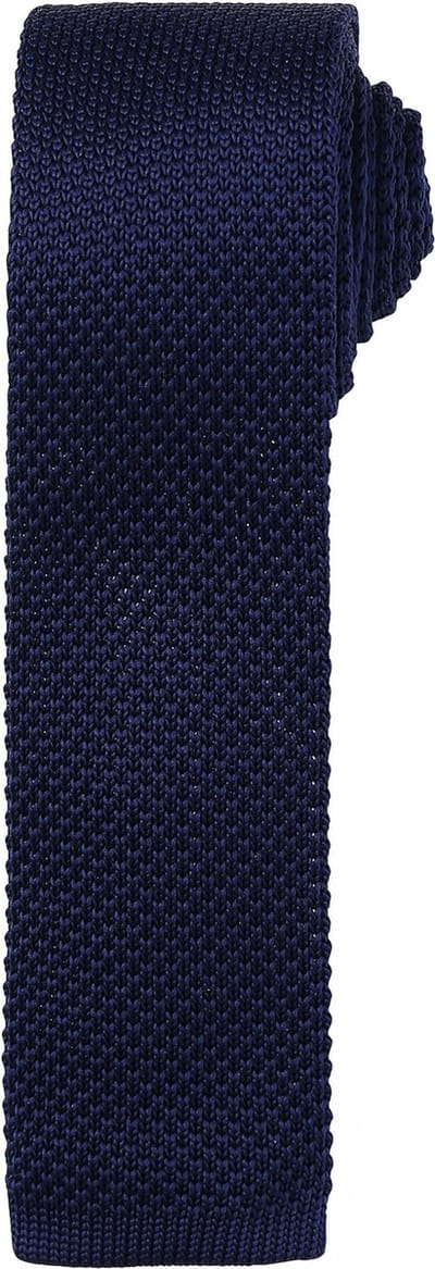 Premier Slim knitted tie PR789 - Navy - One size