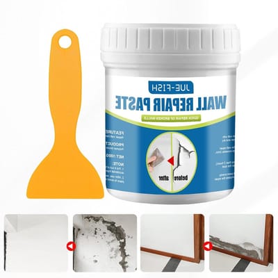 Muurreparatiepasta - Muurvuller Gipsplaat - Muren Herstellen - Klaar Gemengd Sneldrogend - 100g - Wit
