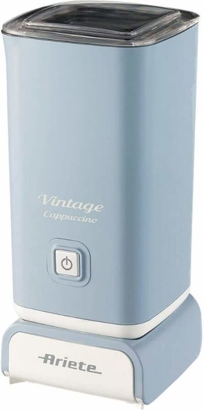 Ariete 2878/05 - Vintage melkopschuimer - 500 Watt - 140ml schuim - 250ml opwarmen - Blauw