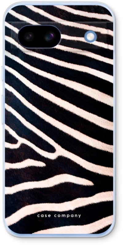 Case Company® - Hoesje geschikt voor Google Pixel 8a hoesje - Zebra - Soft Cover Telefoonhoesje - Bescherming aan alle Kanten en Schermrand