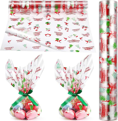 Heldere Cellofaan Cadeaufolie 80cm x 30m - Transparante Inpakfolie voor Kerstcadeaus, Geschenken en Cadeaubaskets - 3.0 Mil Dikte