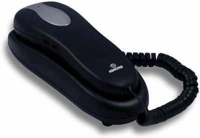 Vaste Telefoon - Draadtelefoon Grote Knoppen - Gemakkelijk Bellen - Muurbevestiging Mogelijk - Slank Ontwerp - Zwart