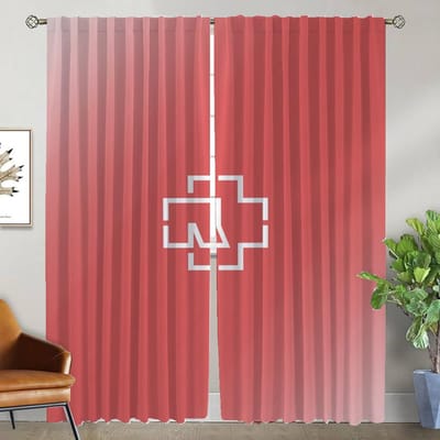 Moderne Woonkamer Gordijnen voor Camera Rock-rammsteines Shades Verduisteringsgordijn Tule voor Slaapkamer Scheidingswand Halloween Decoratie W50xH70cmx2pcs-CL