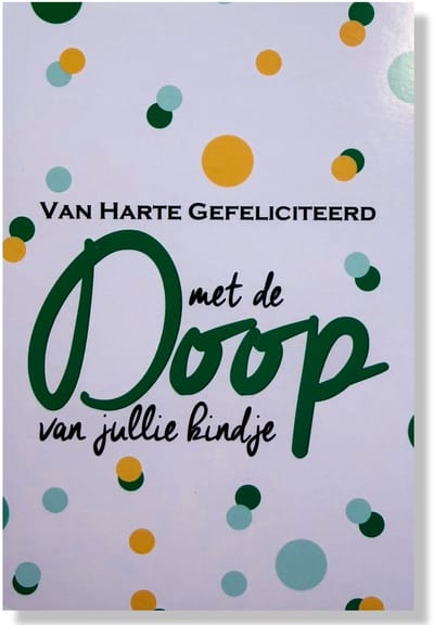 Gefeliciteerd Met de Doop van jullie Kindje - Doopsel Wenskaart - 12x17cm - Gevouwen wenskaart met envelop