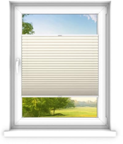 time4blinds - Plisségordijn zonder boren op maat gemaakt - Vouwgordijn - Plisségordijn privacy en zonwering - Eenvoudige installatie - Kant-en-klaar plisségordijn - 30x60 cm - Vanille