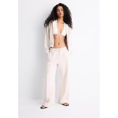 Stradivarius Soft touch sweater met rits  Steen XS