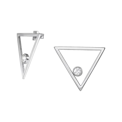 Amanto Oorbellen Boyke - 316L Staal - Driehoek - 21x18mm