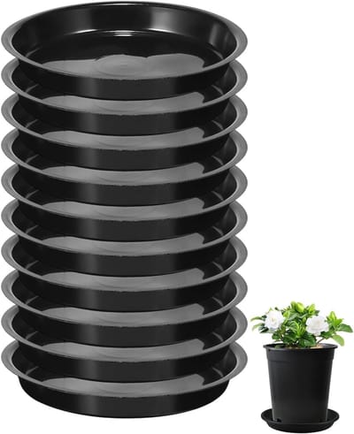 Plantenpot onderzetters 16 cm - ronde kunststof schotels - stevig en duurzaam - ideaal voor bloempotten - ShopVlot