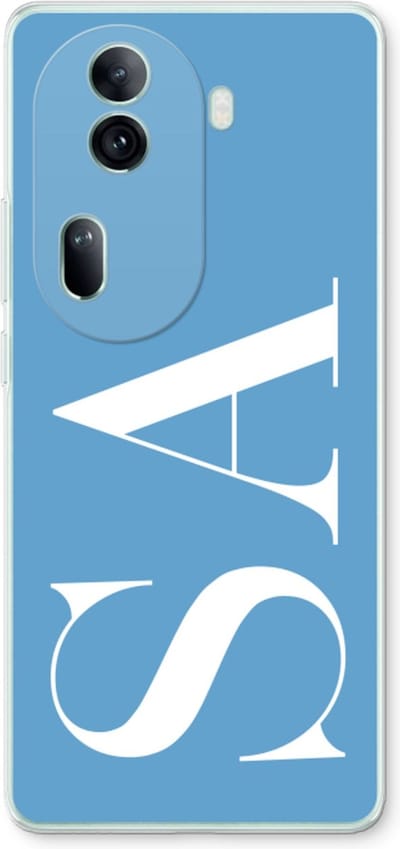 Gepersonaliseerd - Case Company® - Hoesje geschikt voor Oppo Reno 11 Pro hoesje - Monogram N°2 - Soft Cover Telefoonhoesje - Bescherming aan alle Kanten en Schermrand