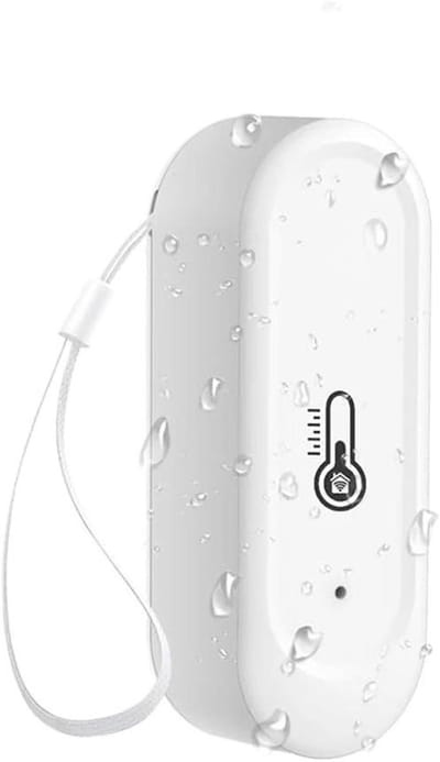 Temperatuur Vochtigheidssensor - Hygrometer Thermometer - Buiten Meten - App Connectie - IP65 Waterdicht - Wit