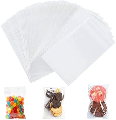 Dailygoods- Cellofaanzakjes 300 stuks - Zelfklevend - Transparant - 17 x 30 cm - OPP - Ideaal voor snoep en koekjes - Opbergzakjes