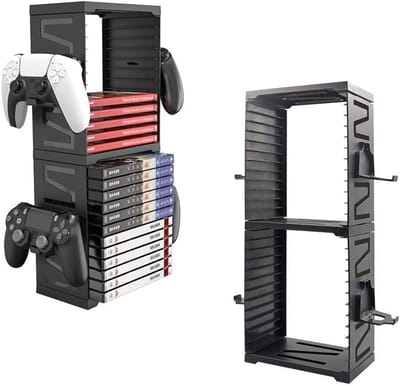 Multifunctionele Opbergoplossing voor Game Discs - Dubbele Laag Organizer voor PS5, PS4, Xbox en Switch