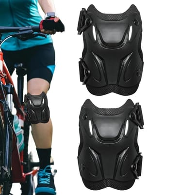 Kniebeschermers - Skateblokken Beschermer - Sport Bescherming - Schokabsorberende Pads - 11x16 cm - Zwart